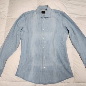Light Wash Denim Chambray Shirt